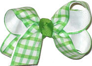 Light Green and White Check Small